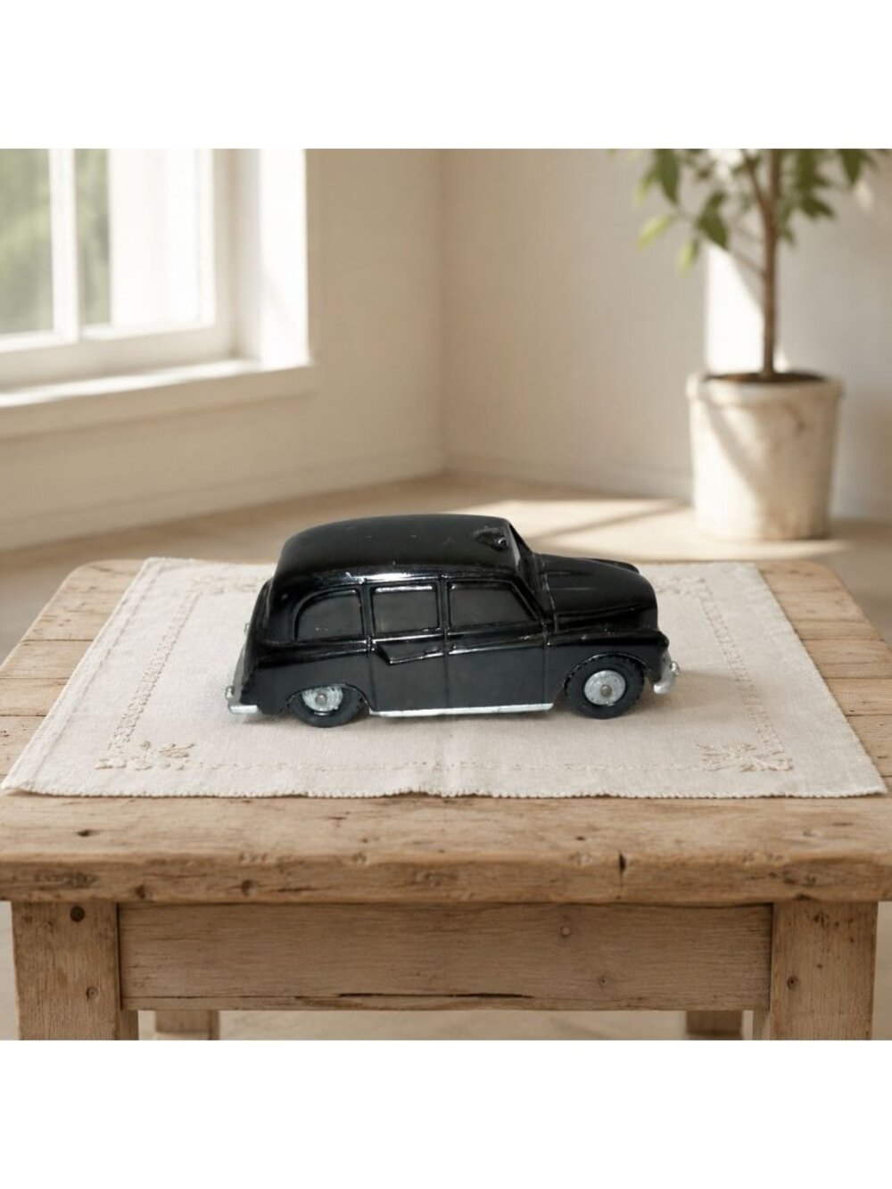Lone Star London Taxi Diecast Model Car Black England Vintage 3.2"